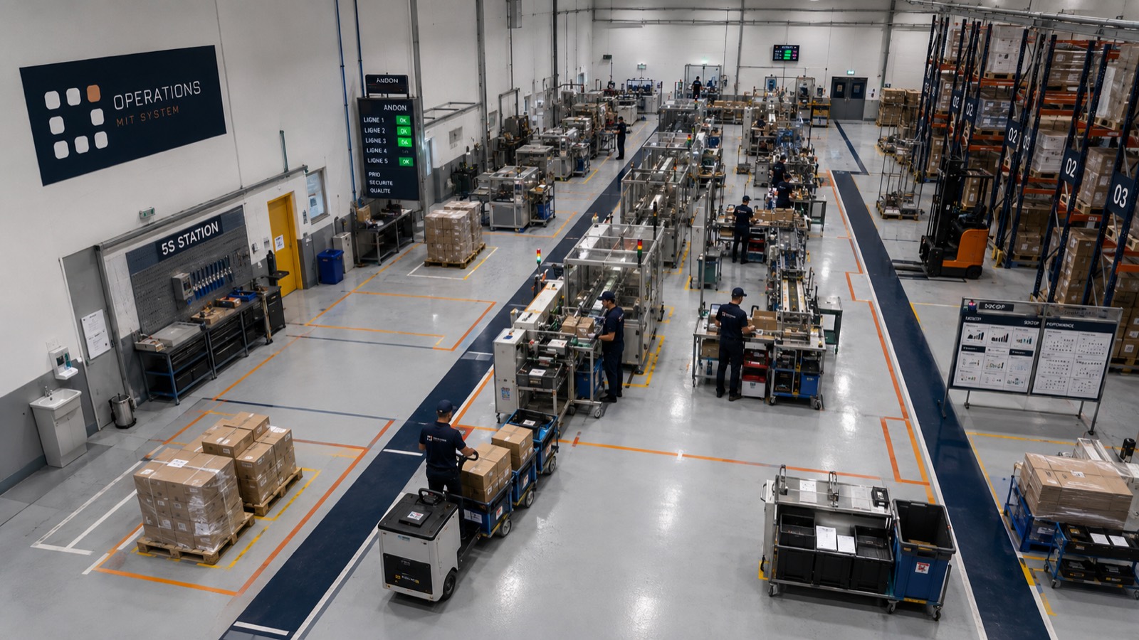 Der OMS-Hub von oben: Lean-Produktion und Hochregallager unter einem Dach
